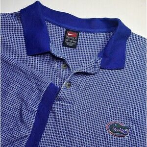 Vintage Florida Gators UF Nike Polo Shirt Soft Blue Embroidered Ncaa Mens - XXL